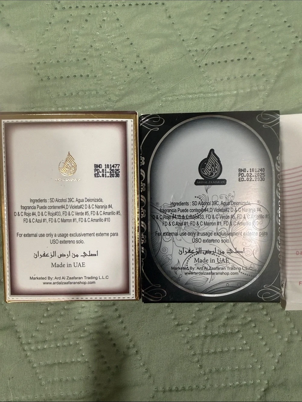 Bundle of four Assorted Fragrance Set -20 Ml made in the UAE